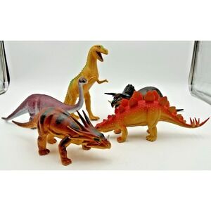 Vintage Imperial 1985 Lot of 5‎ Dinosaur Toys Made In Hong Kong